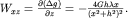 ${W}_{xz} = \frac{\partial(\Delta g)}{\partial z}=-\frac{4Gh\lambda x}{(x^2+h^2)^2}.$