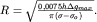 $ R = \sqrt{ \frac{0,0075h\Delta{g}_{max }}{\pi (\sigma - {\sigma }_{o} )} } .$