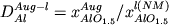 $D_{Al}^{Aug - l} = x_{AlO_{1.5} }^{Aug} /x_{AlO_{1.5} }^{l(NM)}$