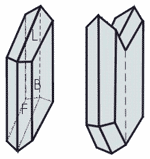 Типичные формы монокристалла и
    двойники гипса